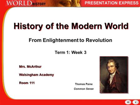 From Enlightenment to Revolution