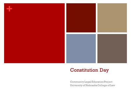 Constitution Day Community Legal Education Project