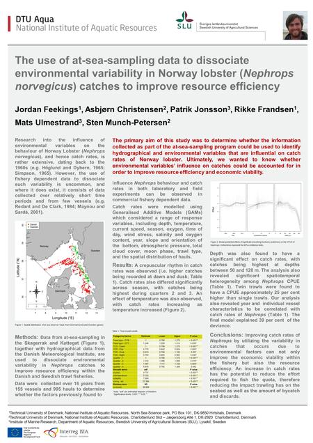 The use of at-sea-sampling data to dissociate environmental variability in Norway lobster (Nephrops norvegicus) catches to improve resource efficiency.