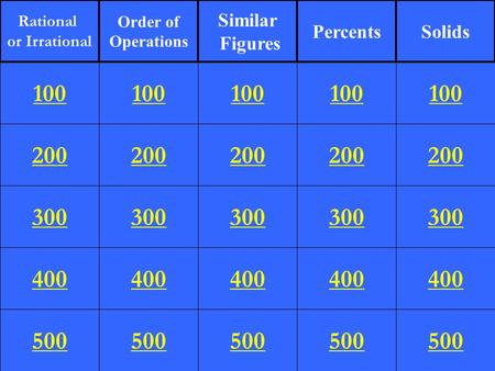 200 300 400 500 100 200 300 400 500 100 200 300 400 500 100 200 300 400 500 100 200 300 400 500 100 Rational or Irrational Order of Operations Similar.