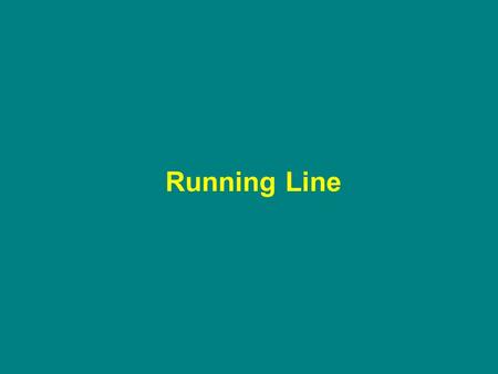 Running Line. 'A microwave oven might b.. a....od gift.' 'Ok,....w he's ju.... moved....to a n.... apartment....th new kitc..... appliances.' '..ut he.