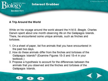 Interest Grabber A Trip Around the World