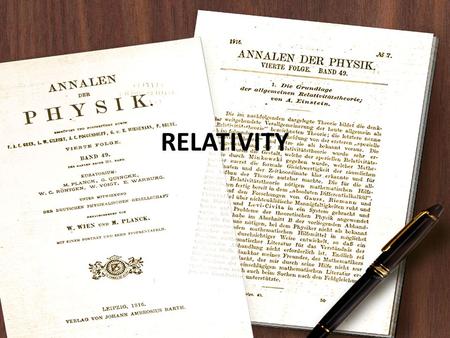 RELATIVITY. Principle of Relativity Postulates of Relativity Special Theory of Relativity General Theory of Relativity.