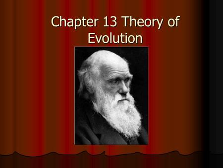 Chapter 13 Theory of Evolution