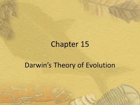 Darwin’s Theory of Evolution