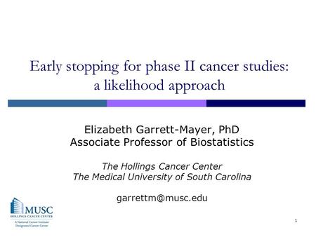 Early stopping for phase II cancer studies: a likelihood approach