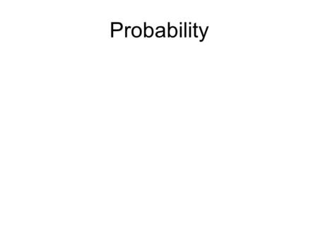 Probability.