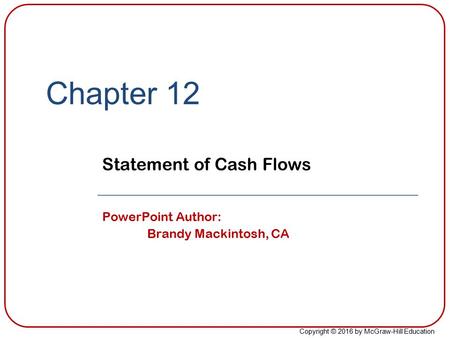 Statement of Cash Flows