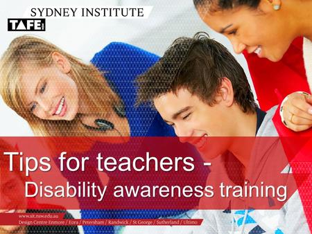 Tips for teachers - Disability awareness training.