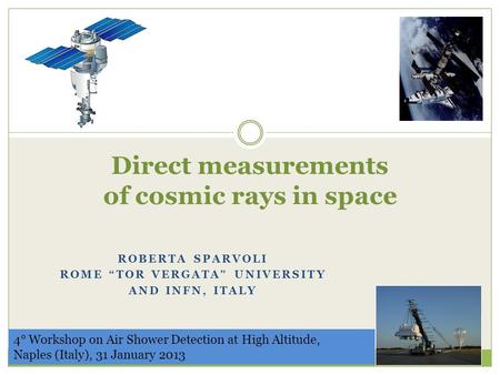 Direct measurements of cosmic rays in space