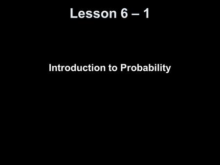 Introduction to Probability