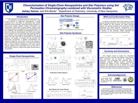 Characterization of Single-Chain Nanoparticles and Star Polymers using Gel Permeation Chromatography combined with Viscometric Studies Ashley Hanlon, and.