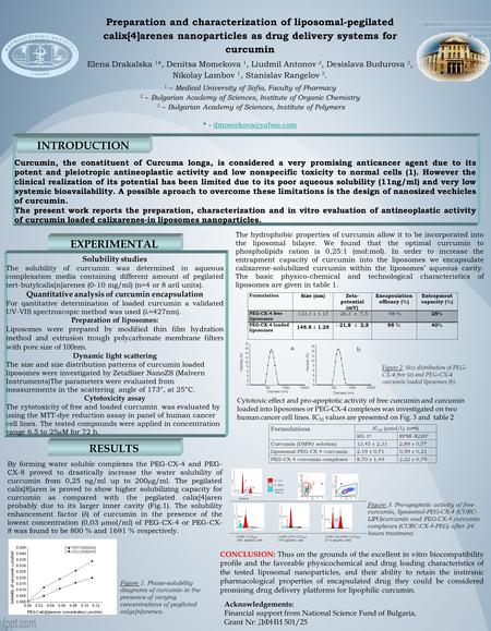 Curcumin, the constituent of Curcuma longa, is considered a very promising anticancer agent due to its potent and pleiotropic antineoplastic activity and.