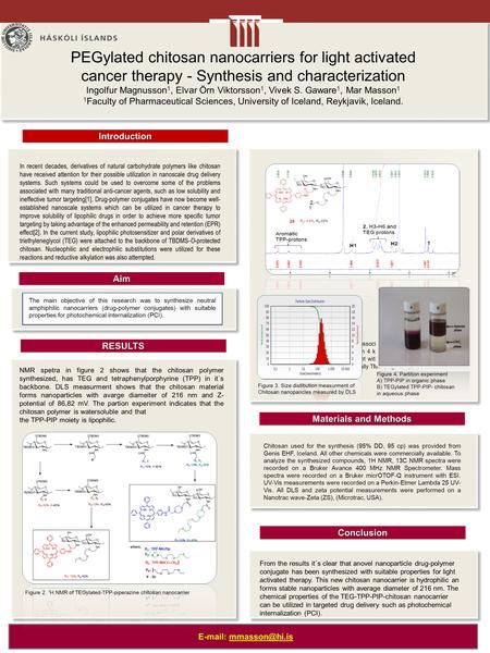 From the results it´s clear that anovel nanoparticle drug-polymer conjugate has been synthesized with suitable properties for light activated therapy.