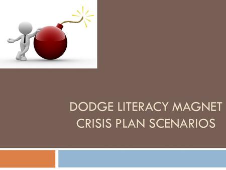 DODGE LITERACY MAGNET CRISIS PLAN SCENARIOS. Expectations C Voice 0 to 1 when appropriate H Use parking lot, post-its A Listening/Discussing/Presenting.