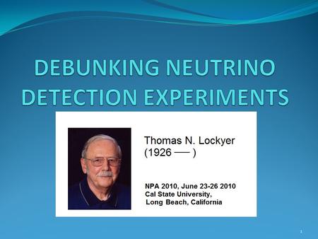 1. THE GHOSTLY NEUTRINOS Hate them or love them, neutrinos do exist. Vector Particle Physics (VPP) automatically gives the correct structures and characteristics.