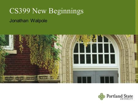 CS399 New Beginnings Jonathan Walpole. Device Input/Output.