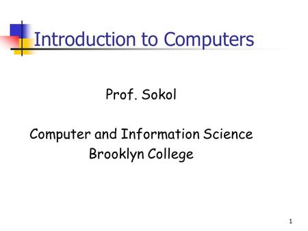 Introduction to Computers