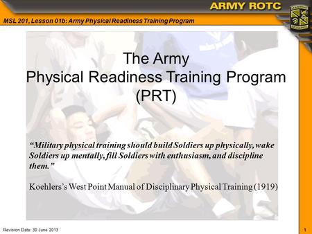 Physical Readiness Training Program