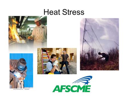 Heat Stress. 4 Environmental Factors: –temperature –humidity –radiant heat –air velocity Human factors –age –weight –sex –fitness and medical condition.