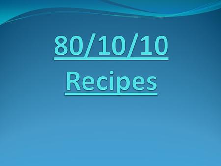 Good extra recipes.