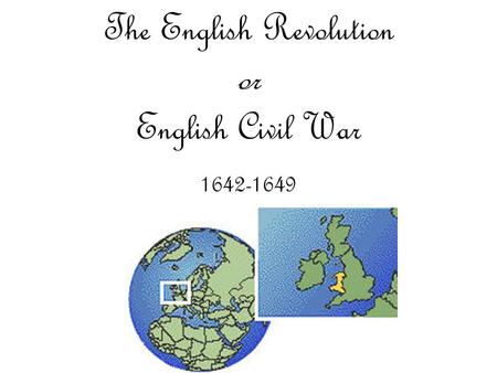 The English Revolution or English Civil War