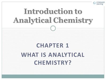 Introduction to Analytical Chemistry