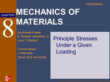 MECHANICS OF MATERIALS