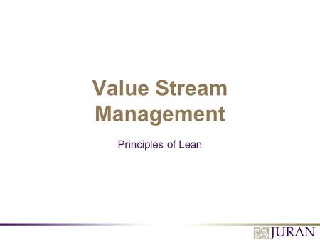 Value Stream Management