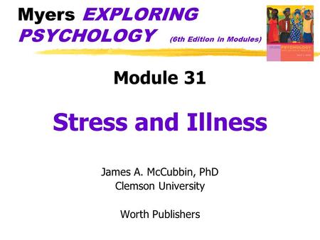 Myers EXPLORING PSYCHOLOGY (6th Edition in Modules)