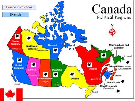 Lesson instructions Example. British Columbia Alberta.