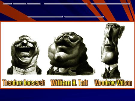 Theodore Roosevelt/Assumes Presidency After the McKinley Assassination 1901 Used Presidency as “Bully Pulpit” a means to bring attention and demand.