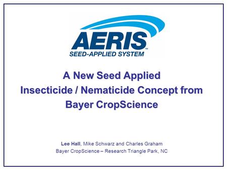 Insecticide / Nematicide Concept from