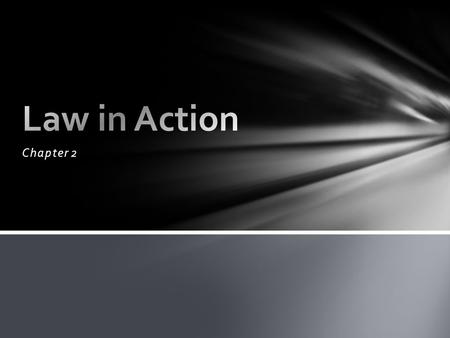 Chapter 2. In Canada laws originate from three sources: 1.previous legal decisions (common law), 2.elected government representatives (statute law), 3.Canadian.