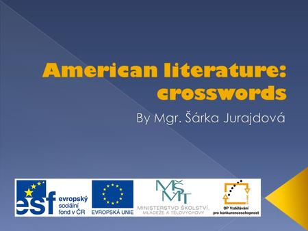 In the solution, you can find the name of one of the major representatives of the Harlem Renaissanc e (1920s), thus standing for the Afro- American literature.