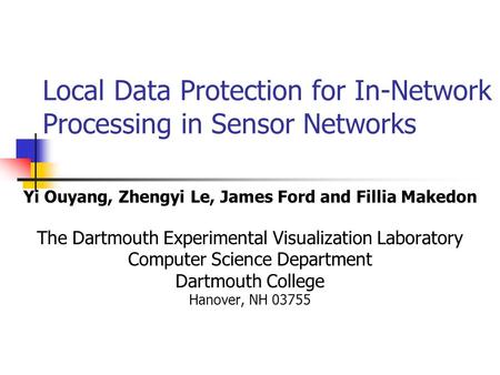 Aggregation in Sensor Networks