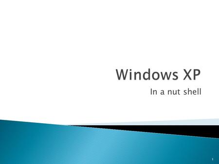 In a nut shell 1.  Goals  A little history  System components  Threads & CPU scheduling  Virtual memory  Environmental subsystems  File System: