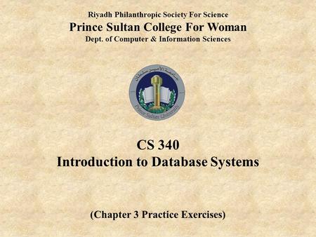 Introduction to Database Systems