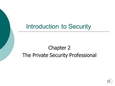 Introduction to Security