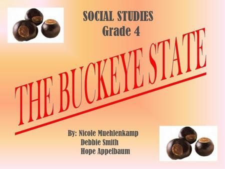 By: Nicole Muehlenkamp Debbie Smith Hope Appelbaum SOCIAL STUDIES Grade 4.