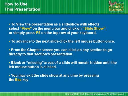 How to Use This Presentation