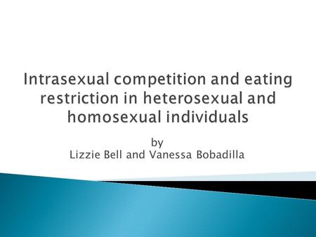 By Lizzie Bell and Vanessa Bobadilla.  Approximately 11 million Americans suffer from eating disorders.  Viewing thin women in the media negatively.