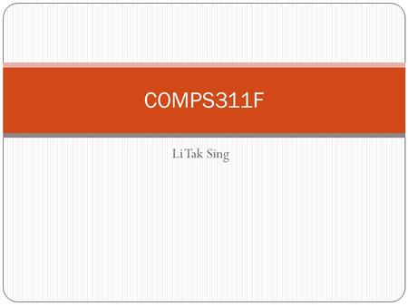 Li Tak Sing COMPS311F. Static attributes in Servlets Since Servlets are also Java classes, you can also use static attributes to store values that can.