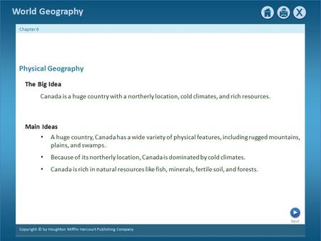 Physical Geography The Big Idea Main Ideas