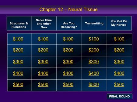 Chapter 12 – Neural Tissue