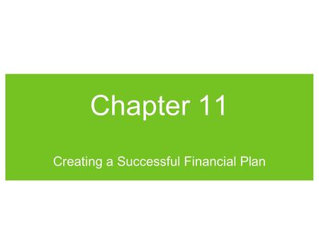 Creating a Successful Financial Plan