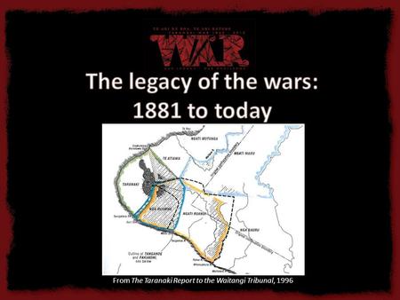 Map showing the Claimants’ Boundaries for the Taranaki Report to the Waitangi Tribunal From The Taranaki Report to the Waitangi Tribunal, 1996.