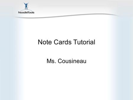 Note Cards Tutorial Ms. Cousineau. Go to the “My Lists” tab. Select the topic for your research paper.