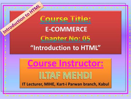 1. Short History Of HTML HTML was invented in 1990 by a scientist called Tim Berners-Lee. The purpose was to make it easier for scientists at different.