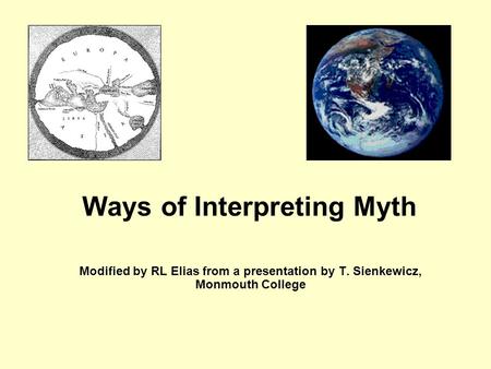 Ways of Interpreting Myth